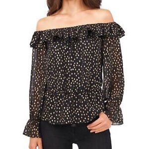VINCE CAMUTO Ruffled Off the Shoulder Blouse